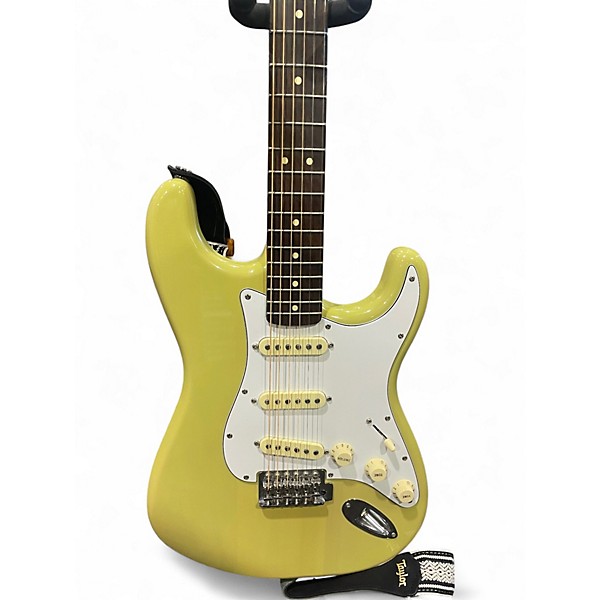 Used Squier Vintage Modified 70s Stratocaster Yellow Solid Body Electric Guitar