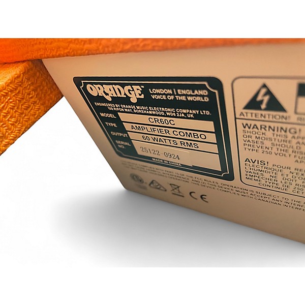 Used Orange Amplifiers CR60C Crush Pro 60W 1x12 Guitar Combo Amp