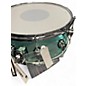 Used DW 6.5X12 Design Series Acrylic Snare Drum Sea Glass Drum