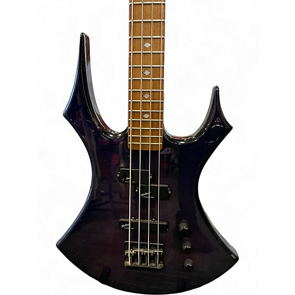 Used B.C. Rich NJ Virgin Bass Purple Burst Electric Bass Guitar