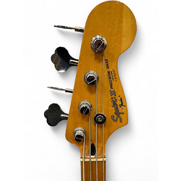 Used Squier  II Precision Bass (Korea) Red Electric Bass Guitar