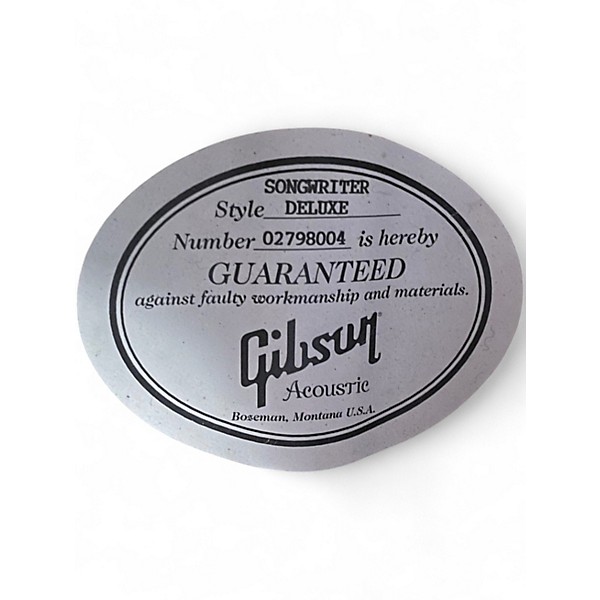 Used Gibson Songwriter Deluxe Natural Acoustic Electric Guitar