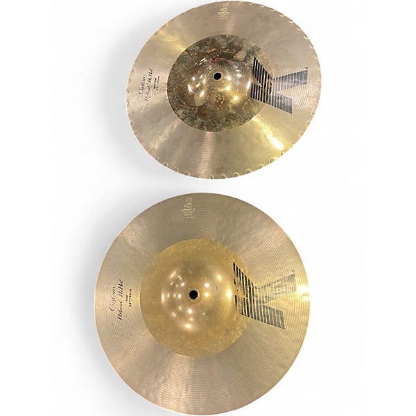 Used Zildjian 13.25in K Custom Hybrid Hi Hat Pair Cymbal
