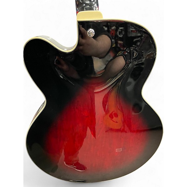 Used 2010s Ibanez AF75 Transparent Red Sunburst Hollow Body Electric Guitar