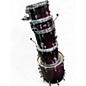 Used Ludwig 5 Piece Epic X-Over Burgundy Fade Drum Kit