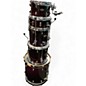 Used Ludwig 5 Piece Epic X-Over Burgundy Fade Drum Kit