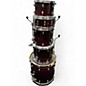 Used Ludwig 5 Piece Epic X-Over Burgundy Fade Drum Kit