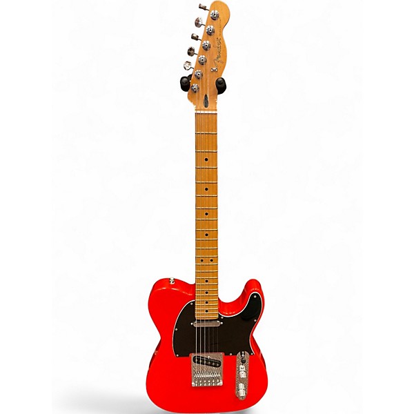 Used 2024 Fender PLAYER II TELECASTER CORAL RED Solid Body Electric Guitar