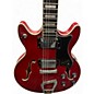 Used Hagstrom ALVAR Trans Red Hollow Body Electric Guitar
