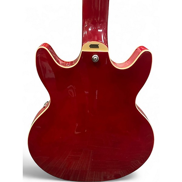 Used Hagstrom ALVAR Trans Red Hollow Body Electric Guitar