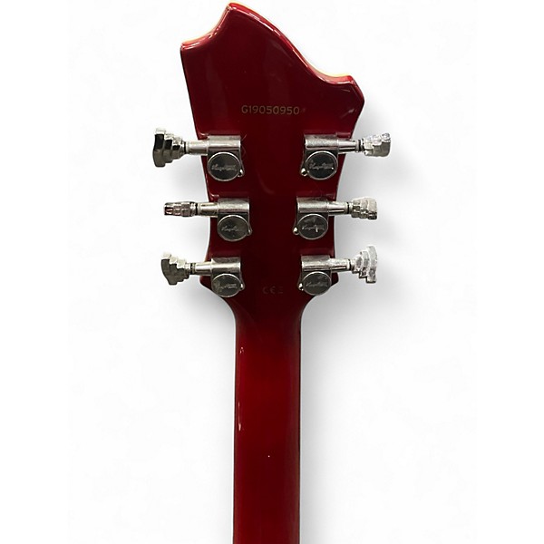 Used Hagstrom ALVAR Trans Red Hollow Body Electric Guitar