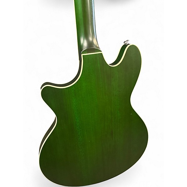 Used Schecter Guitar Research TS/H-1 Green Hollow Body Electric Guitar