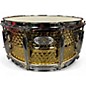 Used Pearl 14X6.5 Sensitone Snare Gold Plated Hammered Brass Drum thumbnail