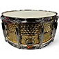 Used Pearl 14X6.5 Sensitone Snare Gold Plated Hammered Brass Drum