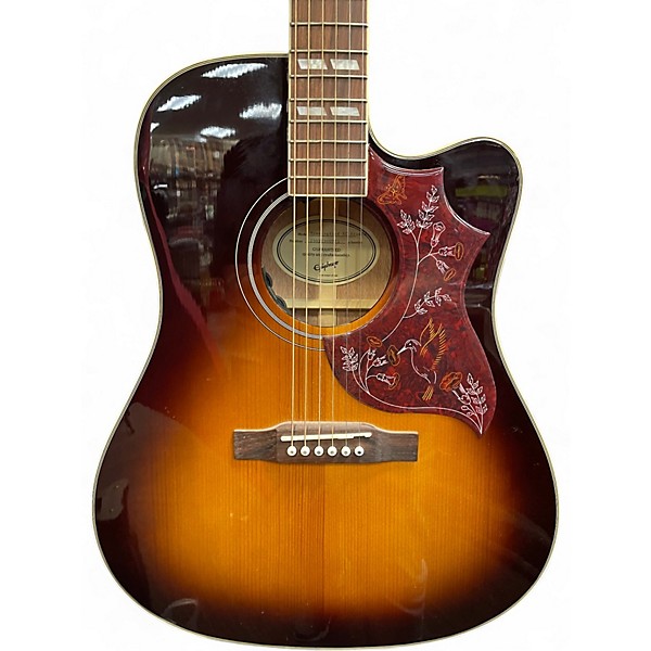 Used Epiphone Hummingbird Tobacco Burst Acoustic Guitar