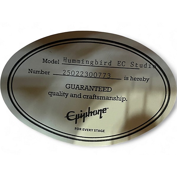 Used Epiphone Hummingbird Tobacco Burst Acoustic Guitar