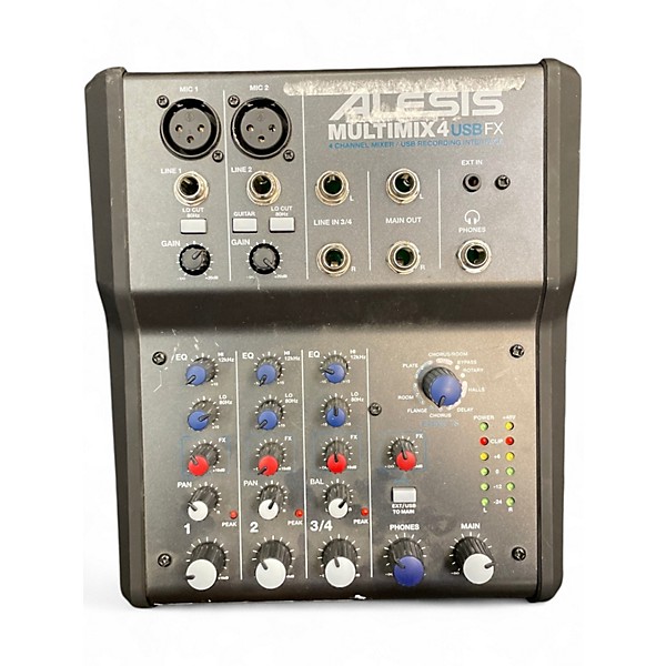 Used Alesis MultiMix 4 USB FX 4-Channel Unpowered Mixer