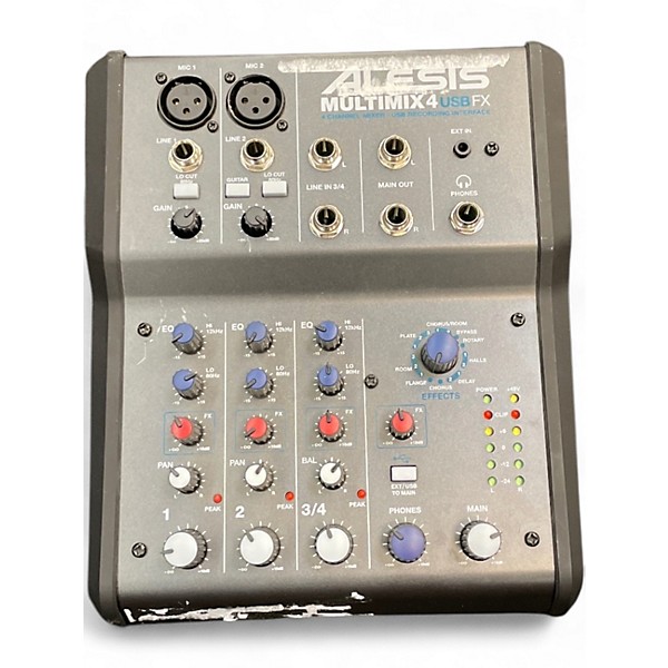 Used Alesis MultiMix 4 USB FX 4-Channel Unpowered Mixer