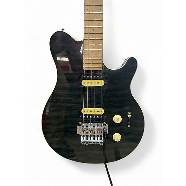 Used Sterling by Music Man SUB TRANSPARENT BLACK Solid Body Electric Guitar