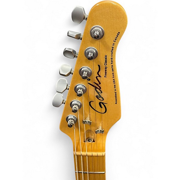 Used Godin Freeway Classic Blue Transparent Quilt Solid Body Electric Guitar