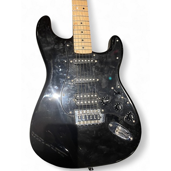 Used Squier Standard Stratocaster Black Solid Body Electric Guitar