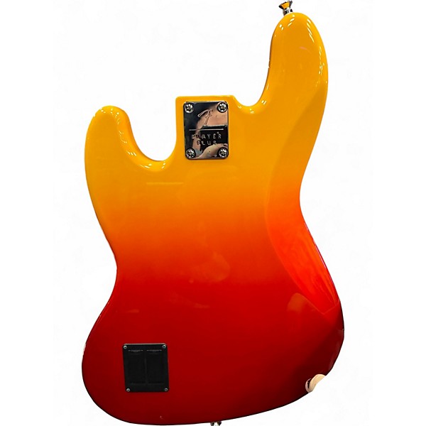 Used Fender Player Plus Jazz Bass V Red to yellow fade Electric Bass Guitar