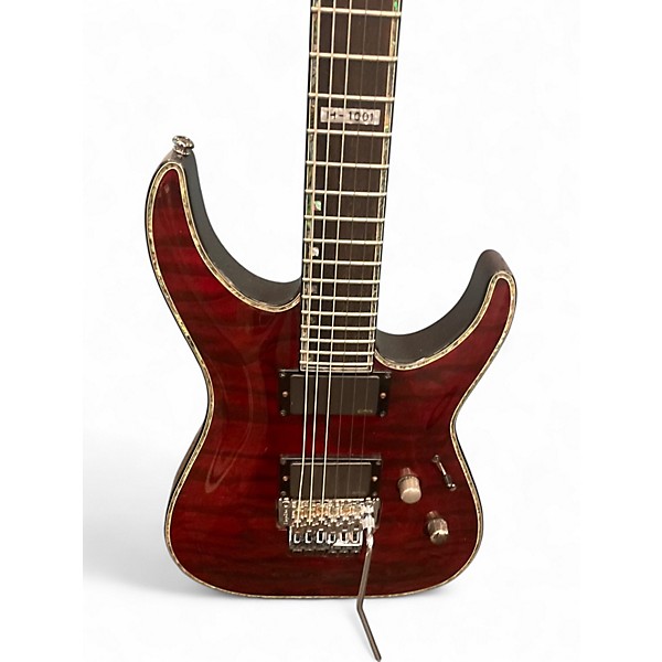 Used ESP LTD H-1001FR See Thru Black Cherry Solid Body Electric Guitar