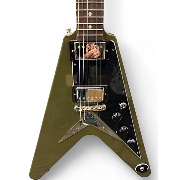 Used Epiphone 2020 FLYING V OLIVE Solid Body Electric Guitar