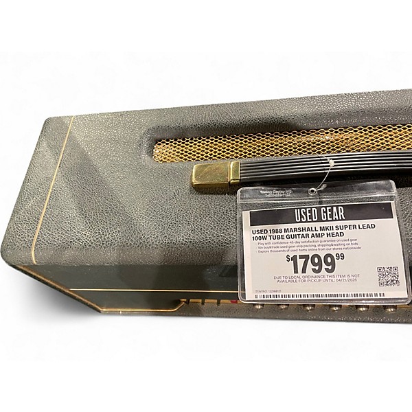 Used 1988 Marshall MKII Super Lead 100w Tube Guitar Amp Head