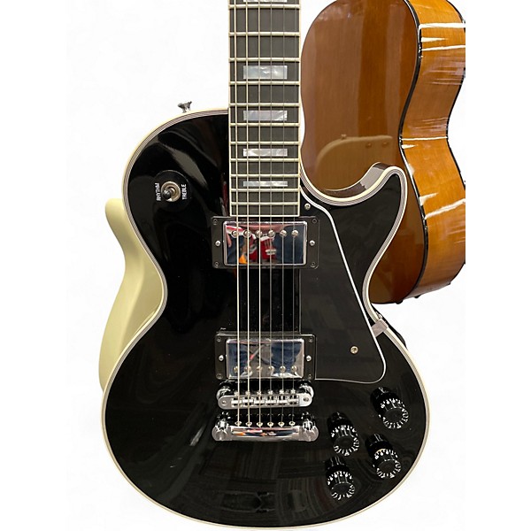 Used Gibson Les Paul Custom Black Solid Body Electric Guitar