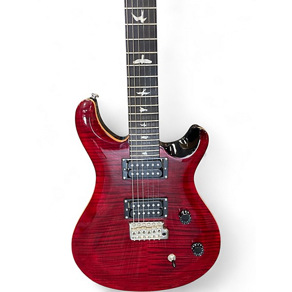 Used PRS SE Custom 24 Crimson Red Trans Solid Body Electric Guitar
