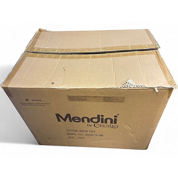 Used Mendini By Cecilio 4 Piece JUNIOR DRUM SET Black Drum Kit