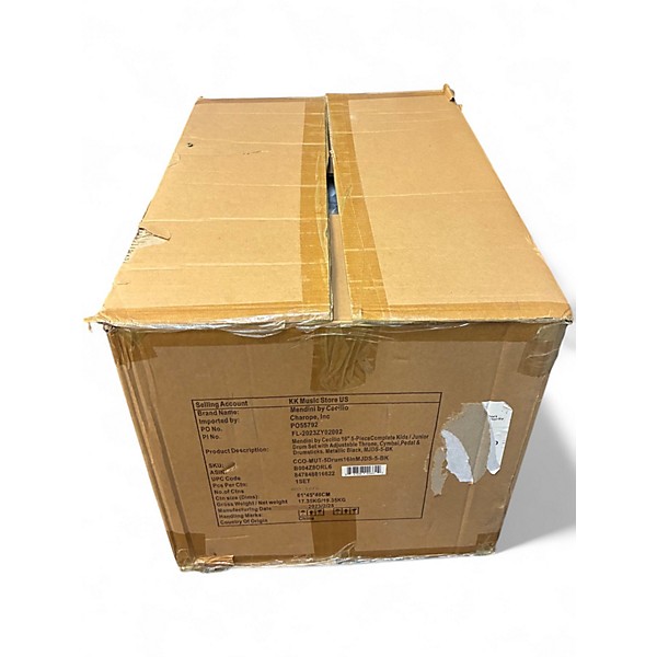 Used Mendini By Cecilio 4 Piece JUNIOR DRUM SET Black Drum Kit