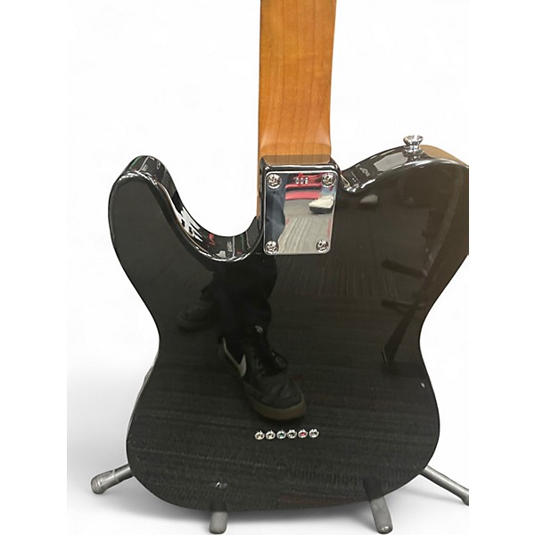 Used Warmoth T STYLE Black Solid Body Electric Guitar