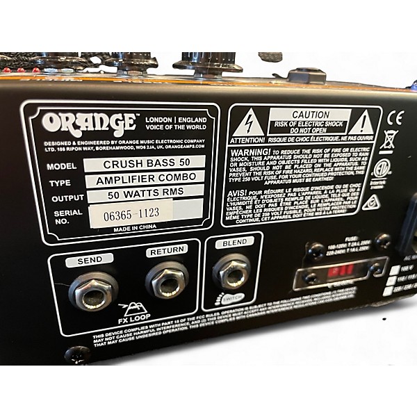 Used Orange Amplifiers CRUSH BASS 50 Bass Combo Amp