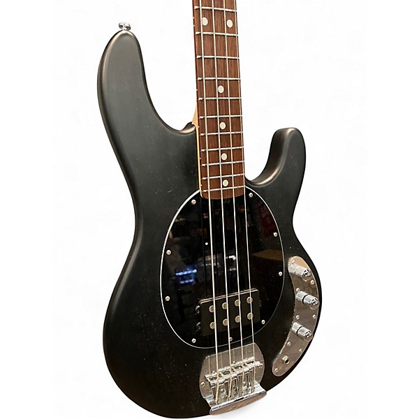 Used Sterling by Music Man Sub 4 Satin Black Electric Bass Guitar