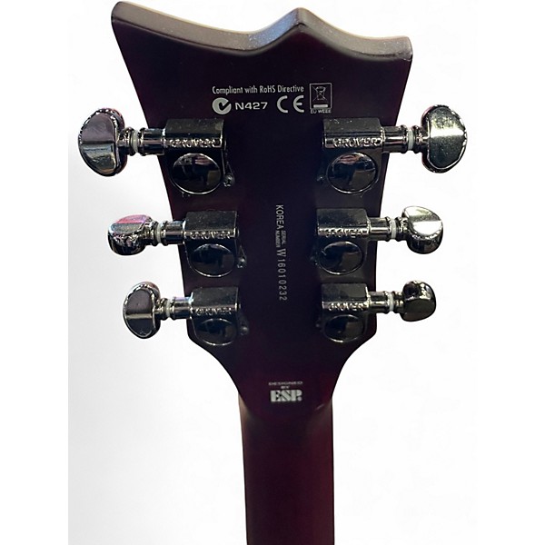 Used ESP LTD EC401QM Black Cherry Solid Body Electric Guitar