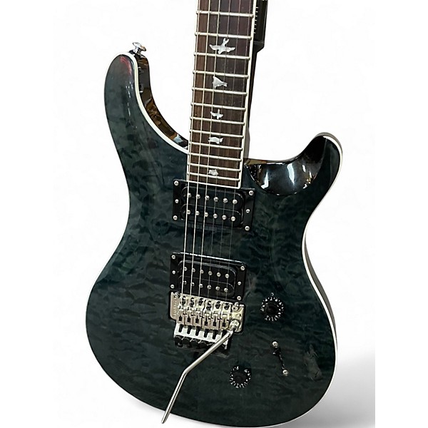 Used PRS SE Custom 24 Trans Black Solid Body Electric Guitar