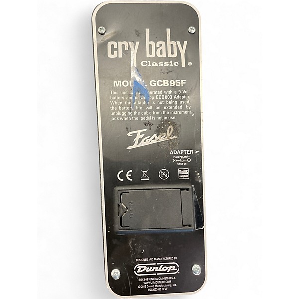Used Dunlop GCB95F Crybaby Classic Wah With Fasel Inductor Effect Pedal