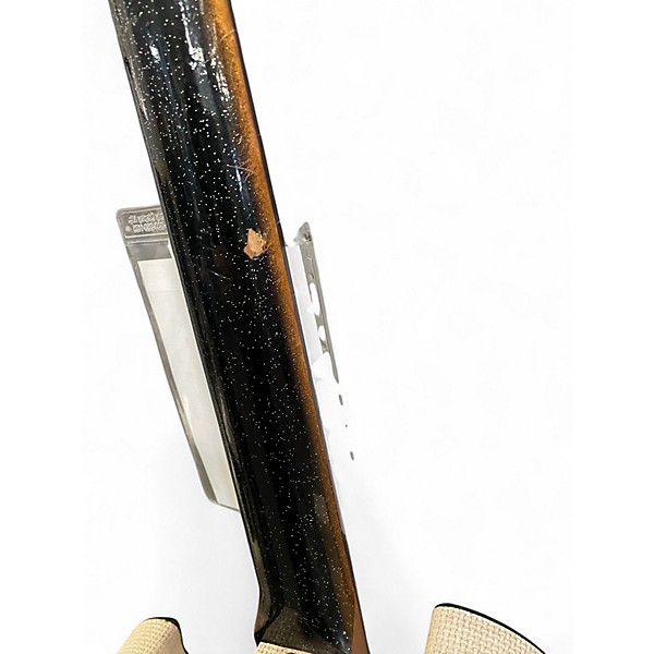 Vintage 1960s Silvertone 1446 Black Sparkle Solid Body Electric Guitar