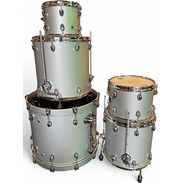 Used Mapex 5 Piece Saturn Evolution Birch Iridium Silver Drum Kit