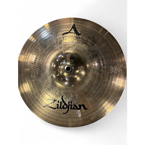 Used Zildjian 14in A Custom Hi Hat Pair Cymbal
