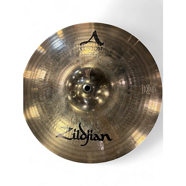 Used Zildjian 14in A Custom Hi Hat Pair Cymbal