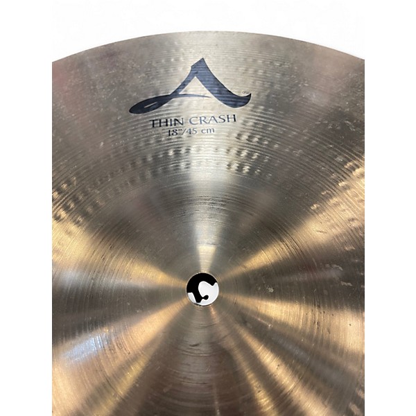 Used Zildjian 18in A Custom Thin Crash Cymbal