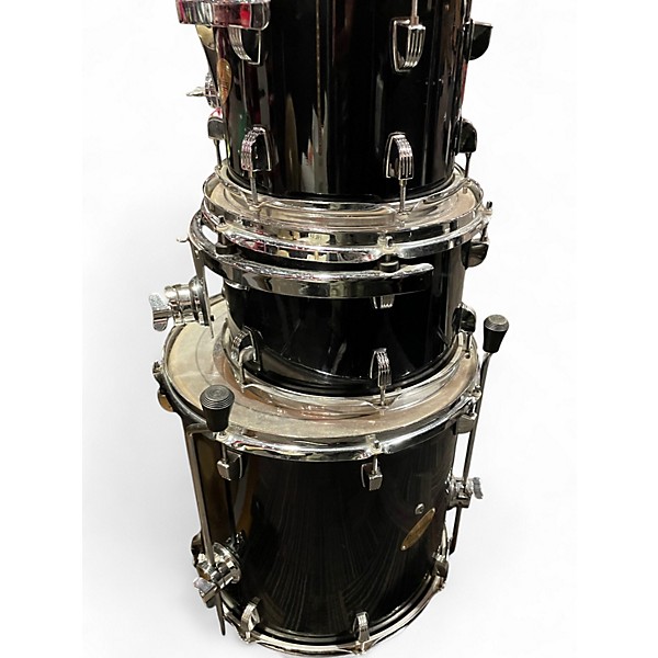 Used Ludwig 4 Piece Accent Black Drum Kit
