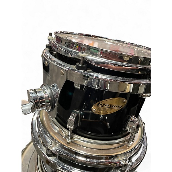 Used Ludwig 4 Piece Accent Black Drum Kit