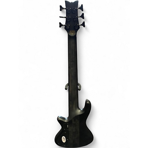 Used Schecter Guitar Research Stiletto Studio 6 String Black Electric Bass Guitar