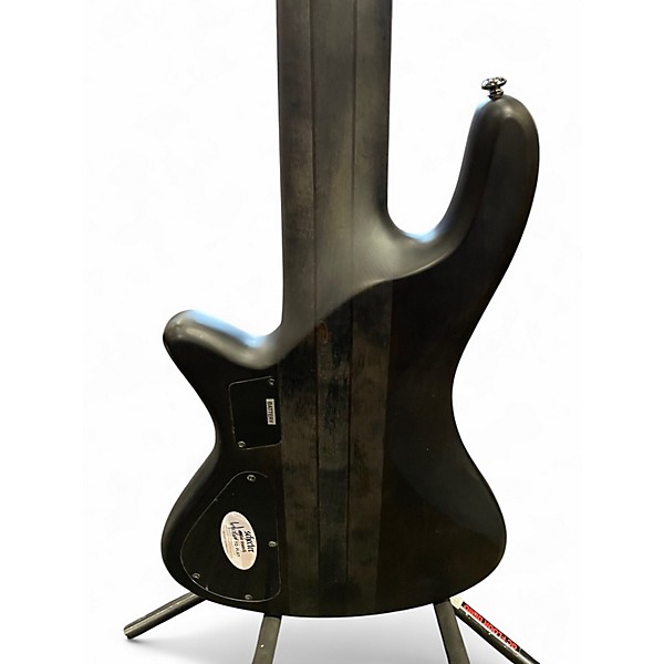 Used Schecter Guitar Research Stiletto Studio 6 String Black Electric Bass Guitar