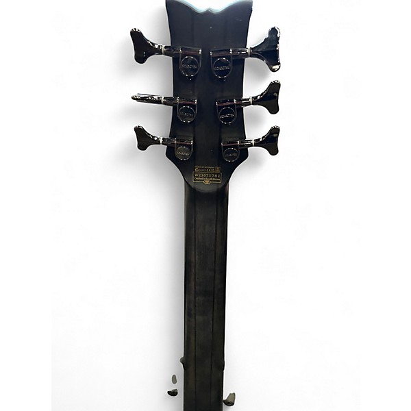 Used Schecter Guitar Research Stiletto Studio 6 String Black Electric Bass Guitar