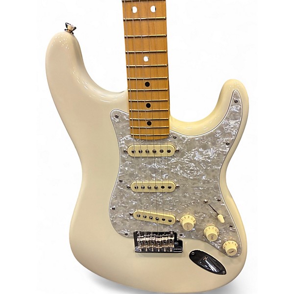 Used 2022 Fender American Pro II Strat Olympic White Solid Body Electric Guitar
